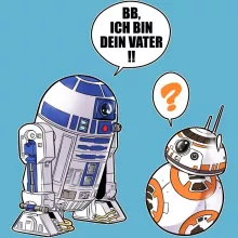 R2-D2 Baby Strampler “R2-D2 und BB-8” – Parodie auf Star Wars