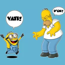 Baby Strampler “Die Minions und Die Simpsons” – Parodie auf Minions