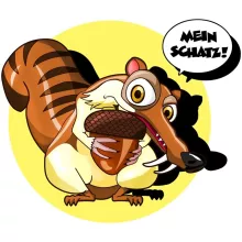 Scrat Kinder Kappe – Parodie auf Ice Age