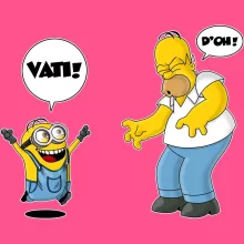 Mädchen Kinder Tank top “Die Minions und Die Simpsons” – Parodie auf Minions