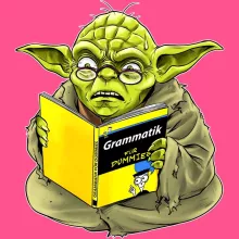 Yoda Mädchen Kinder Tank top “Grammatik für Dummies” – Parodie auf Star Wars