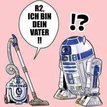 R2-D2 Baby Strampler (Mädchen) “Ich Bin Dein Vater” – Parodie auf Star Wars