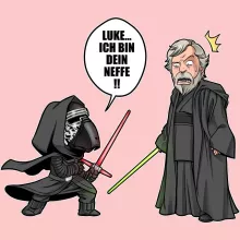 Kylo Ren Baby Strampler (Mädchen) “Kylo Ren und Luke Skywalker” – Parodie auf Star Wars