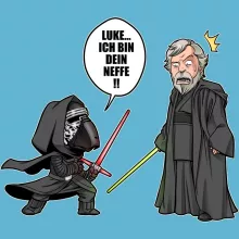 Kylo Ren Baby Strampler “Kylo Ren und Luke Skywalker” – Parodie auf Star Wars