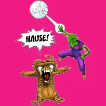 Piccolo Damen T-shirt “NACH HAUSE!!! (deutsche Fassung)” – Parodie auf Dragon Ball