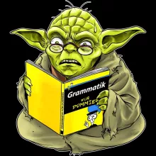 Yoda Handyhülle “Grammatik für Dummies” – Parodie auf Star Wars