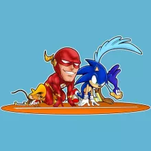 Kinder Kappe “Flash und Speedy Gonzales und Sonic und Road Runner” – Parodie auf Flash
