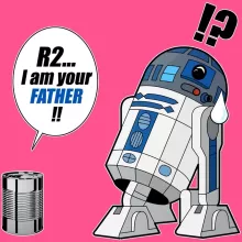 Camiseta Niña sin mangas R2-D2 “I am your father” – Parodia de Star Wars