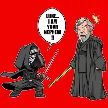 Kylo Ren Women T-shirt “Kylo Ren And Luke Skywalker” – Star Wars parody