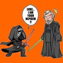Kylo Ren T-Shirt “Kylo Ren And Luke Skywalker” – Star Wars parody