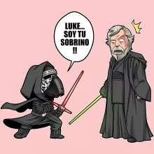 Body de bebé (Chica) Luke Skywalker “Luke Skywalker y Kylo Ren” – Parodia de Star Wars