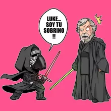 Camiseta Niña sin mangas Luke Skywalker “Luke Skywalker y Kylo Ren” – Parodia de Star Wars