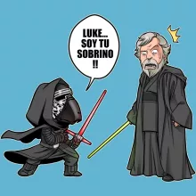 Body de bebé Luke Skywalker “Luke Skywalker y Kylo Ren” – Parodia de Star Wars