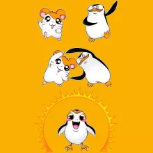 Porg Kappe “Porg von Star wars und Die Pinguine aus Madagascar und Hamtaro” – Parodie auf Star Wars