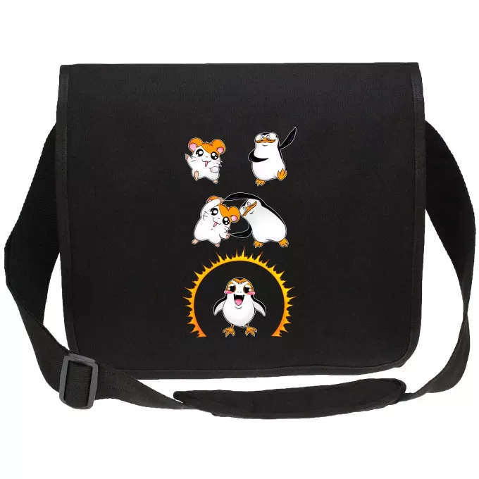 Borsas a tracolla Canvas Paoridia Star Wars Porg di Star Wars e I pinguini di Madagascar e Hamtaro