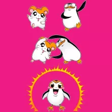 Porg Women T-shirt “Porg from Star Wars X Hamtaro X Dragon Ball Z X Madagascar Penguins” – Star Wars parody