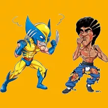 Cappello Bambino e Bambina Wolverine Vs Bruce-Lee – Parodia dei Wolverine