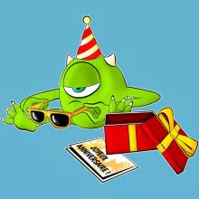 Body bébé Bob « Un cadeau qui fait plaisir.... » – Parodie Monstres et Compagnie