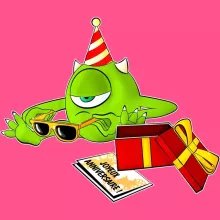 Débardeur Enfant Fille Bob « Un cadeau qui fait plaisir.... » – Parodie Monstres et Compagnie