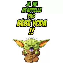 Body bébé Grogu « Un cri du coeur et avec force ! » – Parodie Star Wars