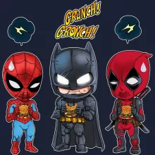 Felpa con cappuccio Batman “Batman, Deadpool e L'Uomo Ragno” – Parodia dei Deadpool