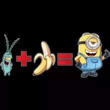 Plankton Cap “Plankton and banana equal Minion” – Minions parody