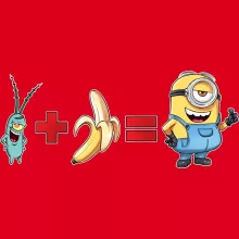 Plankton Tasse “Plankton und Banane gleich Minion” – Parodie auf Minions