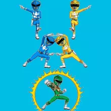 Cappello Power Ranger Giallo “Power Ranger Giallo, Power Ranger blu e Power Ranger verde” – Parodia dei Power Rangers