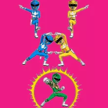 Blue Power Ranger Women's Tank Top “Blue Power Ranger, Yellow Power Ranger and... Green Power Ranger” – Power Rangers parody