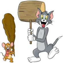 Maglietta da Donna Itchy “Itchy e Scratchy e Tom e Jerry” – Parodia dei I Simpsons