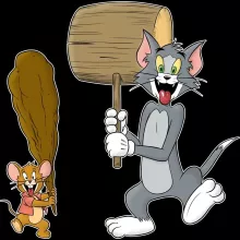 T-Shirt à manches longues Itchy « Chat et Souris Show » – Parodie Les Simpsons