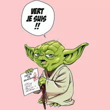 Body bébé (Filles) Yoda « Vert, je suis !! » – Parodie Star Wars
