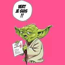 Débardeur Enfant Fille Yoda « Vert, je suis !! » – Parodie Star Wars