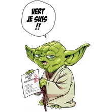 totebag Yoda « Vert, je suis !! » – Parodie Star Wars