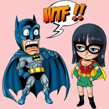 Body de bebé (Chica) Batman “Batman y Robin” – Parodia de One Piece