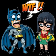 Batman Baby T-shirt “Batman und Robin” – Parodie auf One Piece