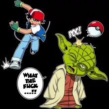 Yoda T-shirt “Yoda en Ash Ketchum” – Pokémon parodie