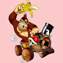 T-shirt Femme Donkey Kong « Kart Fighter - Player 4 » – Parodie Mario Kart