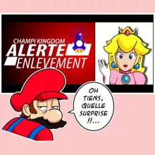 Body bébé (Filles) Mario « Alerte enlèvement... » – Parodie Super Mario