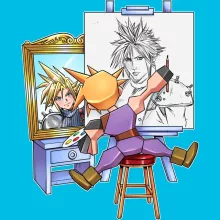 Cappello Cloud Strife “Autoritratto di Cloud Strife” – Parodia dei Final Fantasy VII