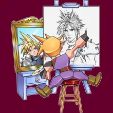 Casquette Clad Strife « Autoportrait fantaisiste » – Parodie Final Fantasy VII