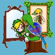 Link Baby Strampler “Norman Rockwell style” – Parodie auf Zelda
