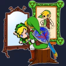 Camisola com capuz Link “Norman Rockwell style” – Zelda de parodia