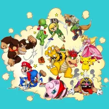 T-shirt Femme Mario « Baston Générale à la sauce gauloise » – Parodie Super Smash Bros