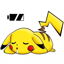 Body bébé Pikachu « Batterie à plat ! » – Parodie Pokémon