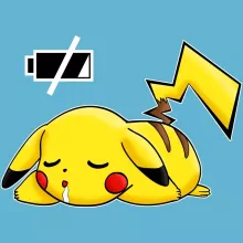 Pikachu Kid Cap “Battery Off” – Pokémon parody