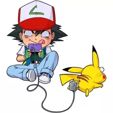 Pikachu Baby Bodysuit “Pikachu and Ash Ketchum” – Pokémon parody