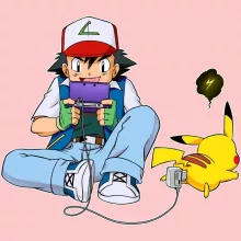 Maglietta da Donna Pikachu “Pikachu e Ash Ketchum” – Parodia dei Pokémon