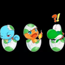 Casquette Bébé Yoshi « Bizarre ces deux là !! » – Parodie Pokémon