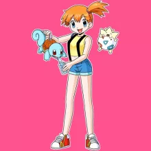 Misty Girls Kids Tank Top “Misty, Squirtle and Togepi” – Pokémon parody